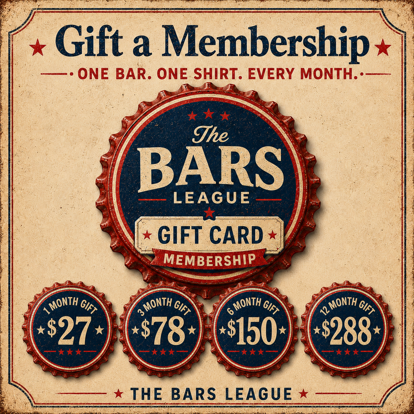 The Bars League™ Gift Cards